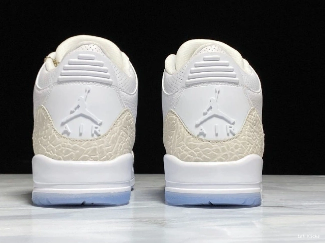 Triple White Retro Air Jordan 3 136064-111 0712